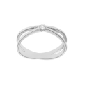 ANILLO DE ORO BLANCO Y BRILLANTE 0.10CT